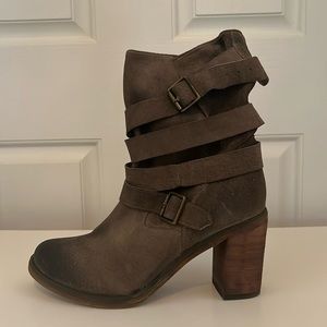 Jeffrey Campbell France Slouchy Grey Suede Boots Size 10